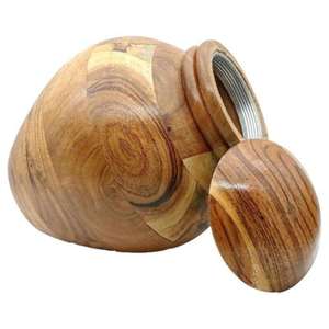 Handmade Wooden Cremation Urn Wooden <b>Ashes</b> <b>Casket</b> with Lid Custom Color Funerary Memorial Container Adult Use - Product Image 6