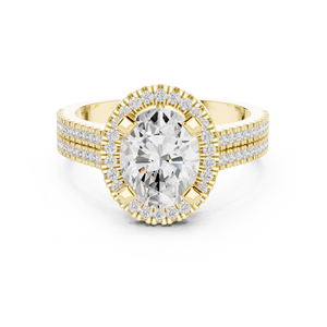 Anillo de Oro Sólido de 14K con Diamante Cultivado en Laboratorio de Corte Ovalado de 2.5 CT E VVS VS, Anillo Clásico de Compromiso, Boda o Aniversario Aries Jewel - Product Image 1