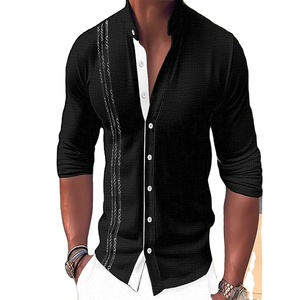 Custom High Quality Men Long Sleeved Leisure Shirts Fashionable Slim Design for Spring and Autumn European and American Style - Product Image 4