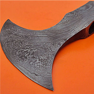 Cabeza de Hacha de Acero de Damasco, Acero Tratado Térmicamente, Componente Duradero para Exteriores, Cabeza de Hacha de Acero de Damasco - Product Image 3