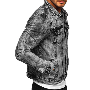 Custom Logo Jacket for <b>Men</b> New Fashion Down Jacket with Reversible Feature Ripped Denim with Spring and Autumn Style - Product Image 4