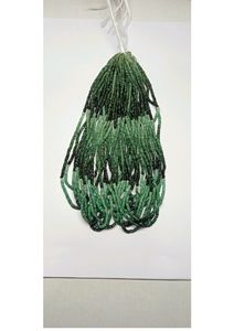 Perles Rondelles Semi-Précieuses 100% Naturelles en Émeraude Teintée Lisse 3-4mm, Fil de Pierres Précieuses en Vrac pour la Fabrication de Bijoux en Gros - Product Image 3