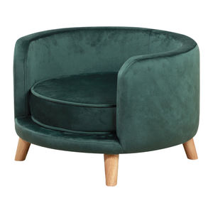 โซฟาเบดสำหรับสัตว์เลี้ยงทรงกลม รุ่นโมเดิร์น ยี่ห้อ Mikahome ทำจากกำมะหยี่และโฟม สำหรับสุนัขและแมวขนาดเล็ก พร้อมเบาะรองนั่งถอดซักได้ - Product Image 2