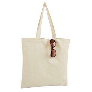 Sac fourre-tout en toile de coton naturel écologique |   Sac de courses réutilisable cousu |   Fournisseur OEM ODM de logos personnalisés - Product Image 2