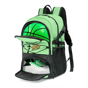 Smart Basketball Backpack USB Charging Port Zipper Shoe Compartment Ball Storage <b>Large</b> Capacity Waterproof Portable Sports Gym - Product Image 4