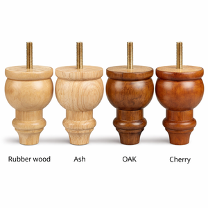 Pata de Mueble Moderna de Madera Torneada, Pata de Repuesto para Sofá, Gabinete o Mesa, de Madera Maciza, Duradera y Fácil de Instalar - Product Image 3