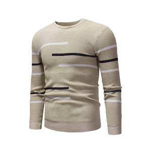 Customized <b>Men's</b> Winter Cotton Breathable Quick Dry Anti-Wrinkle Solid Pattern <b>Long</b> Sleeve Pullover <b>Cardigans</b> Sweater - Product Image 1