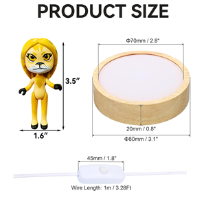 Lámpara LED Nocturna 3D con Forma de León, Cable USB Tipo A, Control de un Botón, 2700K, Luz Blanca Cálida Suave, Tamaño Pequeño, Decoración para Dormitorio, Regalo - Product Image 5