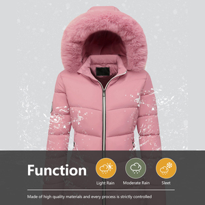 Wholesale <b>Ladies</b> Baggy Thick Warm Cropped <b>Lightweight</b> Puffer Cotton Padded <b>Coat</b> Winter Women Pink Down Jackets <b>for</b> Girls - Product Image 3