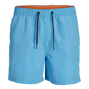 Shorts de bain pour hommes, solides, à séchage rapide, écologiques, respirants, avec cordon de serrage, pour l'été - Product Image 5