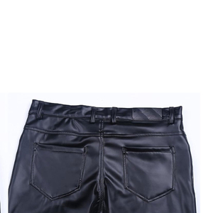 Premium 100% Genuine Leather <b>Pants</b> for Men <b>Black</b> Slim Fit Leather Trousers with High Quality Craftsmanship Comfortable Design - Product Image 6