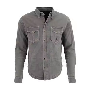 Chemises en jean pour hommes fabriquées au Pakistan, en tissu respirant et doux, style tendance, mouvements fluides, look décontracté moderne pour un confort quotidien - Product Image 2