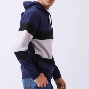 Sweat-shirt à capuche surdimensionné en molleton français de haute qualité avec broderie personnalisée et impression en relief pour homme, teinture unie pour l'hiver - Product Image 5