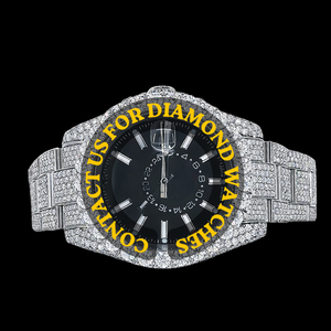 Montre Hip Hop Carrée à Quartz Ultra Luxe pour Homme, Cadran Chronographe Noir, Or Blanc, Diamant Moissanite, Style Tendance et Affaires - Product Image 1