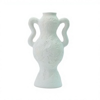 Vase rond en céramique de pierre à glaçure réactive mate transparente de grande taille, style Art déco, pour décoration de table, intérieur/extérieur, Jueheng Home
