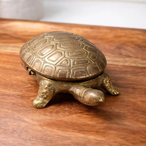 Centre de table classique en métal en forme de tortue pour la décoration de table basse et l'arrangement d'objets décoratifs pour la maison - Product Image 1