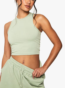 Artículo en Oferta: Conjunto de 2 Piezas de Top Corto y Pantalones Cortos 100% Algodón para Mujer, Ropa Casual de Verano, Conjunto Deportivo Femenino de Alta Calidad - Product Image 6