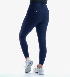 Pantalon d'équitation pour femme, taille haute, extensible, longueur intégrale, avec poches latérales, léger et à séchage rapide - Product Image 4