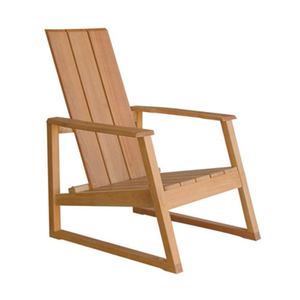 เก้าอี้พักผ่อนไม้สไตล์โมเดิร์น Adirondack – ไม้สักบราซิล โครงเหลี่ยม OEM/ODM และปรับแต่งได้ - Product Image 2