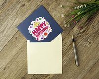 Carte de vœux 3D pop-up Joyeux Anniversaire ou invitation d'anniversaire