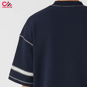 ชุดเสื้อและกางเกงขาสั้นผู้ชาย 2 ชิ้น สำหรับฤดูร้อน ระบายอากาศได้ดี เป็นมิตรกับสิ่งแวดล้อม ขนาดใหญ่พิเศษ พิมพ์ลายสีพื้นตามสั่ง - Product Image 5