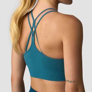 Sujetador Deportivo Personalizado para Mujer con Logotipo Privado, Espalda Cruzada, Diseño Sólido, Material Acanalado, Alta Elasticidad, Ligero, Spandex/Nylon - Product Image 6
