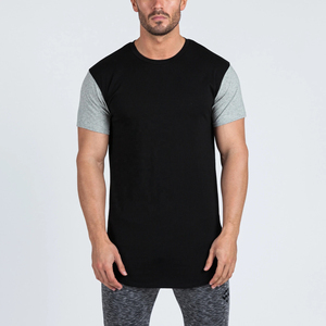 T-shirt de yoga à manches courtes en jersey de coton de qualité supérieure, coupe ajustée, respirant, imprimé numériquement, couleur unie, service OEM ODM pour hommes - Product Image 4