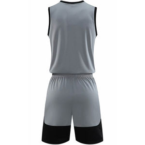 Vêtements de sport en gros, uniformes de basket-ball, maillots respirants réversibles imprimés à col en V, personnalisables, de haute qualité, séchage rapide, OEM - Product Image 3
