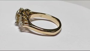 Anillo de diamante cultivado en laboratorio HPHT CVD con certificación IGI, corte redondo, 0.75 quilates, 2.50 quilates, E-VS1, en oro amarillo macizo de 14K, para ella. - Product Image 3