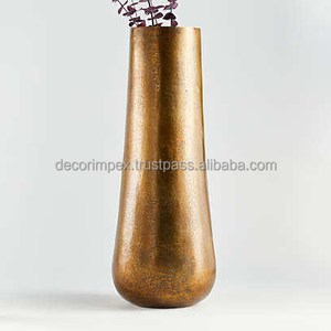 Handmade Metal Flower <b>Vase</b> <b>Unique</b> Natural Plated and Hammered round Design for Home Decorative Garden Use - Product Image 5