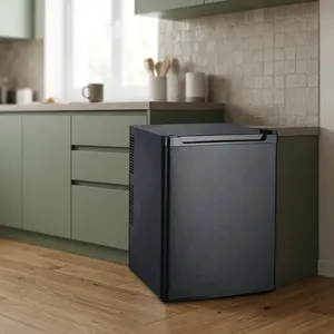 Mini Refrigerador de Acero Inoxidable con Compresor, Refrigerador Compacto para Hotel, Enfriamiento Silencioso, Mini Bar de Bajo Consumo para Hoteles - Product Image 4