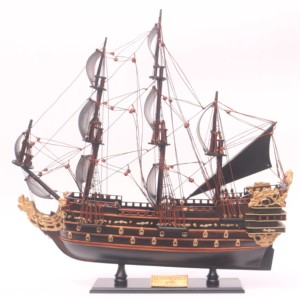 LE SOLEIL ROYAL - ÉDITION SPÉCIALE 100% DIOSPYROS MUN - Maquette en bois inspirée du navire historique français pour collection nautique - Product Image 2