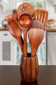 Cuchara de Servir Premium de Madera Natural Vintage con Mango Largo, Ecológica y Apta para Lavavajillas - Product Image 3