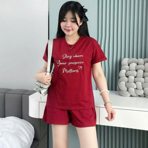 ชุดเสื้อผ้าผู้หญิงสองชิ้นแบบลำลองสำหรับฤดูร้อน ผ้าฝ้ายเนื้อนุ่ม ยั่งยืนต่อสิ่งแวดล้อม ซักได้ สวมใส่สบาย แฟชั่นธรรมชาติ รับสั่งทำ - Product Image 3