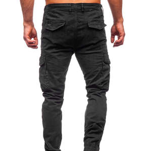 Pantalon cargo tactique élastique pour homme, coupe droite, multi-poches, décontracté, avec logo personnalisé, vente en gros - Product Image 4