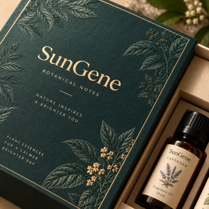 Caja de Embalaje de Papel con Funda Personalizada SunGene Botanical Notes para Trio de Botellas de Aceite de Fragancia de Nicho - Product Image 3