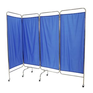Paravent de lit d'hôpital à 4 panneaux, réglable et pliable, en aluminium, pour une intimité accrue et une portabilité optimale - Product Image 4