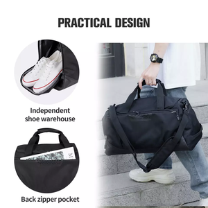 High-End Athletic Holdall Water Resistant Technical Fabric Weekender with Custom Logo Placement and Secure Dual Zippers - Product Image 3
