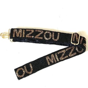 New Handmade Beaded <b>Purse</b> Strap With Gold Hooks Purple <b>Green</b> Letters Rectangular Shape Textile Craft Stylish Accessory Woman - Product Image 4