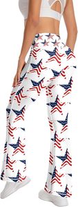 Women's High Waist Flared Yoga Pants Solid Spandex/Polyester <b>Seamless</b> Bell Bottom <b>Leggings</b> - Product Image 6