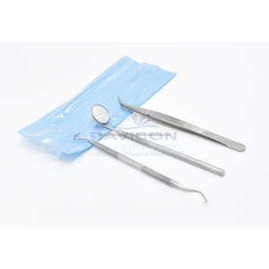Juego de 3 Herramientas Dentales, Incluye Espejo con Mango, Acero Inoxidable, Instrumento Manual para Limpieza Dental, Instrumentos Quirúrgicos Básicos - Product Image 2