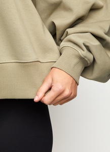 Jersey de lana informal deportivo personalizado para mujer, Sudadera con capucha de media cremallera para Fitness, sudadera de temporada de otoño - Product Image 5