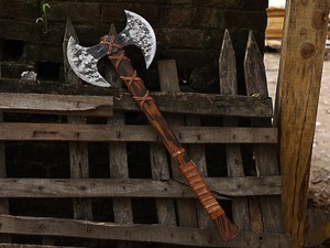 Hacha Vikinga de Doble Cabeza Forjada a Mano Personalizada para Camping y Caza al Aire Libre, Acero de Damasco, Mango de Madera de Palisandro, OEM ODM, Venta al por Mayor Disponible, ¡Oferta Caliente! - Product Image 2