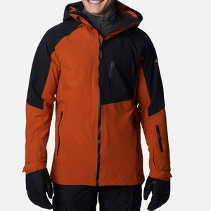 Veste de ski confortable à capuche respirante avec logo frontal, design décontracté pour l'hiver et le froid - Product Image 1