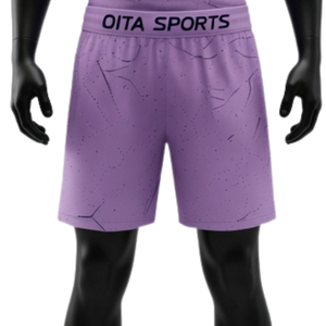 Ensemble de t-shirt et short de compression pour homme, violet lavande et noir, séchage rapide, extensible, fitness, gym, entraînement, course à pied, athlétique - Product Image 6