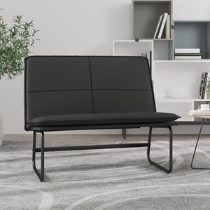 Panca in finta pelle nera 39.4 "x 29.5" x 29.9 "per mobili da soggiorno - Product Image 1