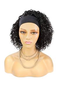 Premium Brazilian Remy Human Hair <b>Headband</b> <b>Wig</b> Machine Double Weft Perm & Dye Compatible Double Drawn Ends - Product Image 2