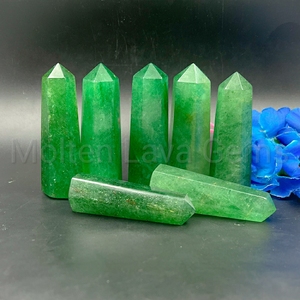 Punta de Cuarzo Tanzberry Verde Natural Chakralume, Varita Curativa Pulida, Puntero de Reiki, Piedra Energética para Meditación, Feng Shui - Product Image 3