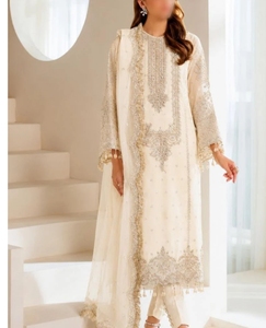 Vestido de 3 piezas bordado de alta calidad para mujer, listo para usar, estilo indio y pakistaní. - Product Image 2