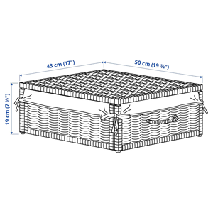 Wholesale <b>Large</b> Rattan Underbed Storage Basket with Lid, Wicker Laundry <b>Hamper</b> & Clothes Organizer Box Vietnam Factory - Product Image 2